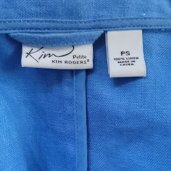 Kim Rogers blue linen blazer 🛍 HP 🛍 - Picture 6 of 6